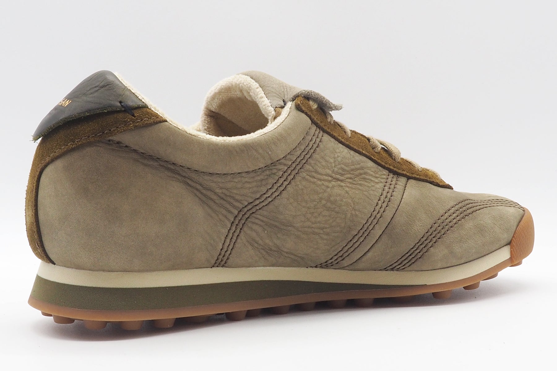 Herren Retro-Sneaker im Soccer-Style aus Nubukleder in Oliv Herren Sneaker Satorisan