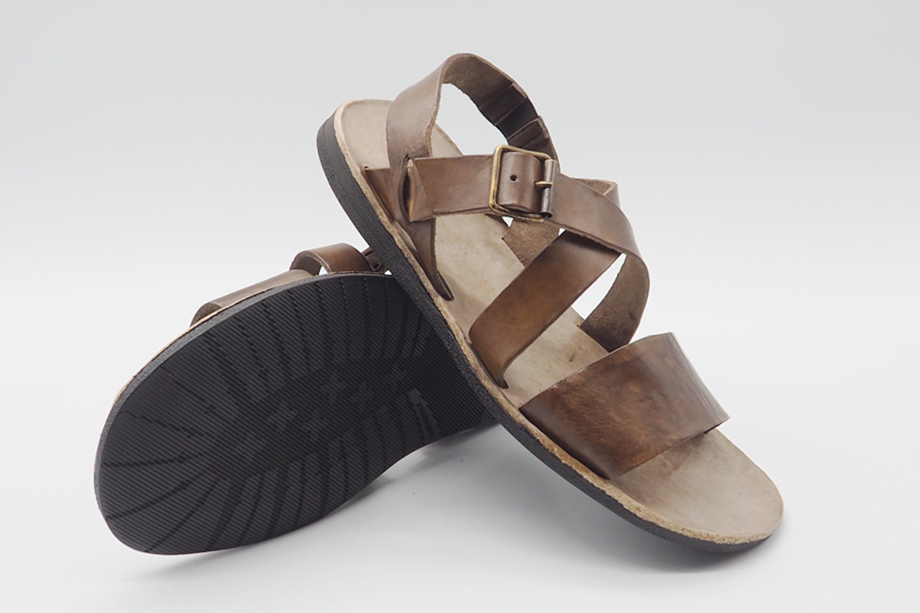 Herren Sandale aus Leder in Braun Herren Sandalen Brador