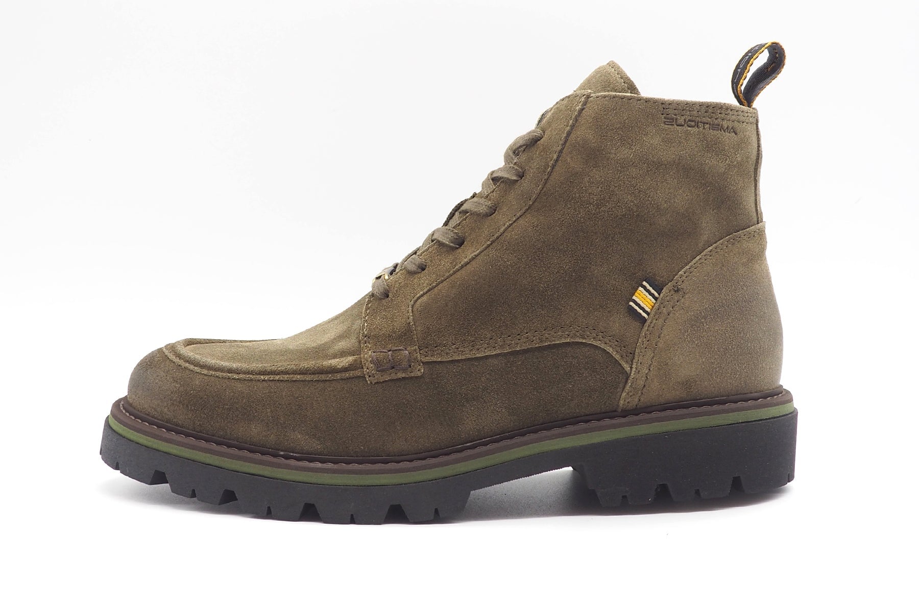 Herren Schnürboots aus Veloursleder in Oliv & warmer Fütterung Herren Stiefeletten Ambitious