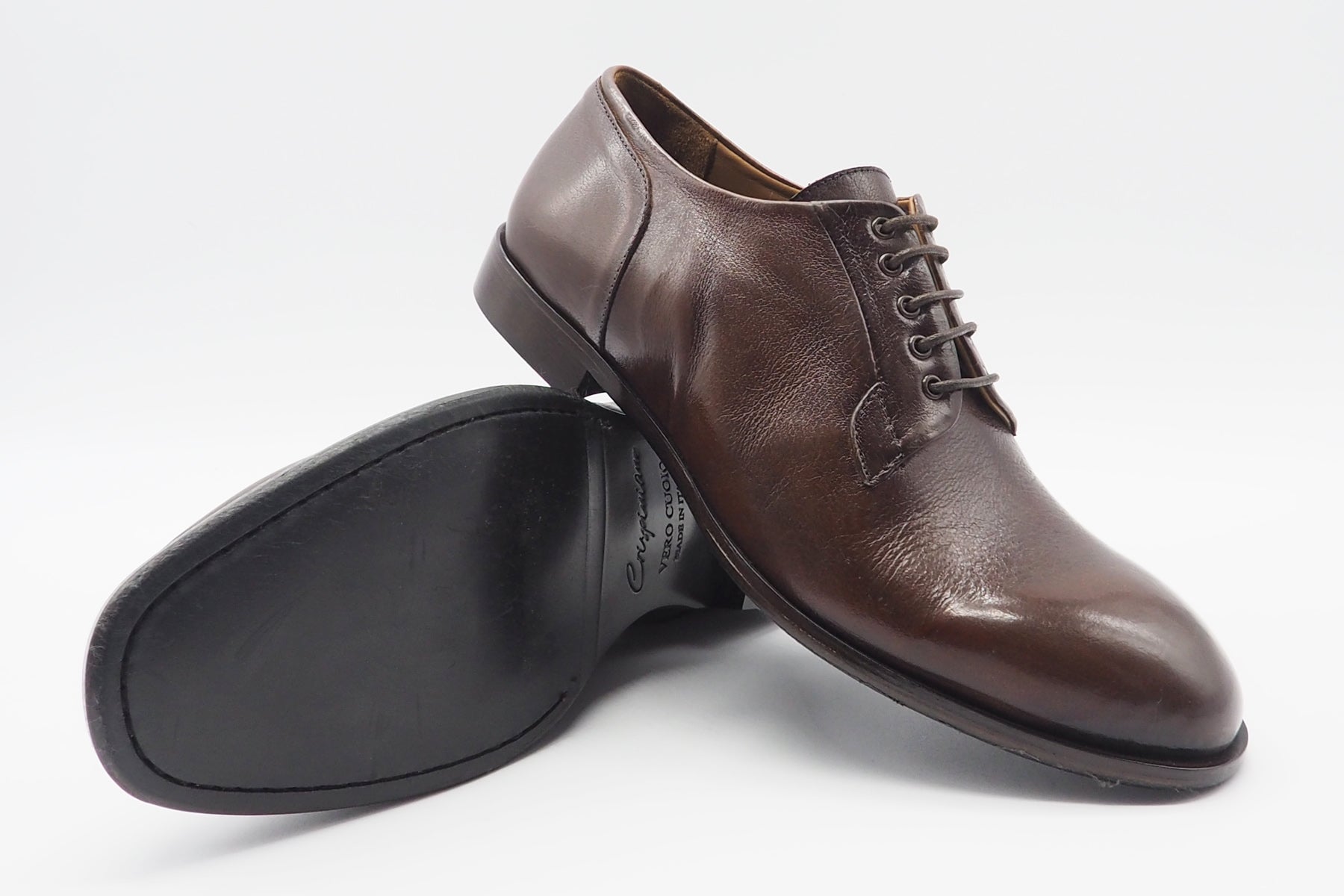 Herren Schnürschuh aus Glattleder in Braun Herren Klassik modern Crispiniano