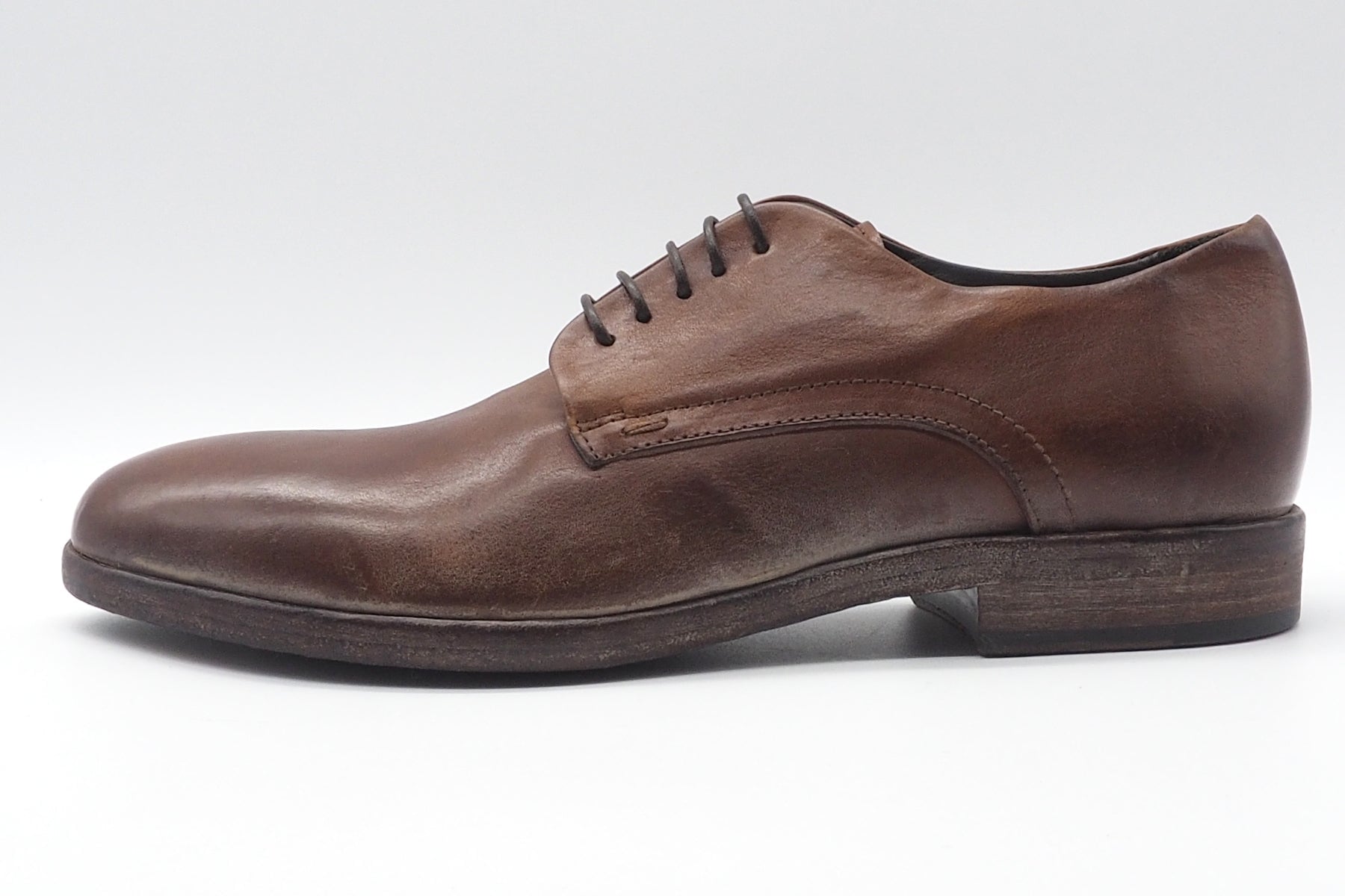 Herren Schnürschuh in Braun im Vintagestil mit Leder-& Gummisohle Herren Klassik modern Moma