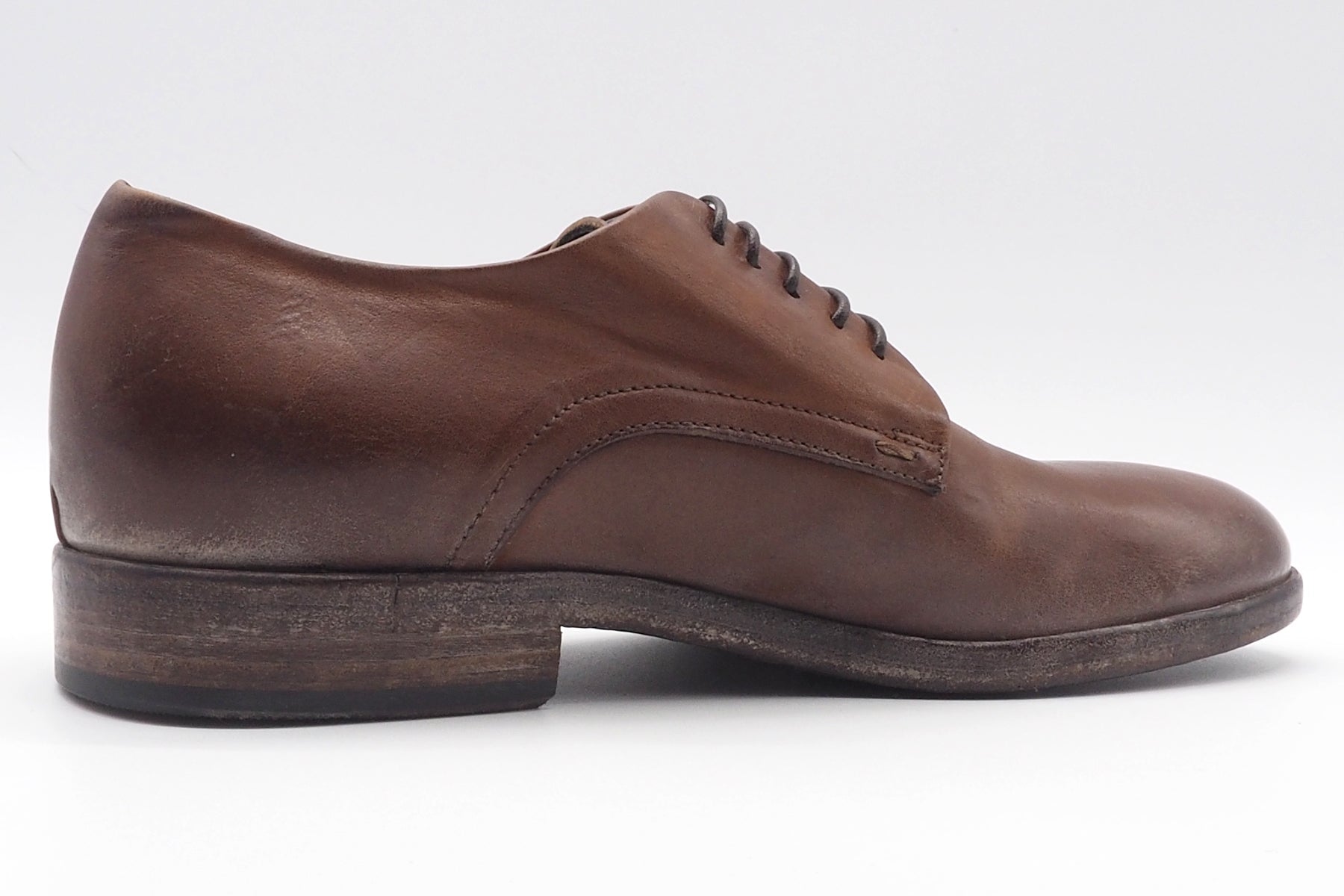 Herren Schnürschuh in Braun im Vintagestil mit Leder-& Gummisohle Herren Klassik modern Moma