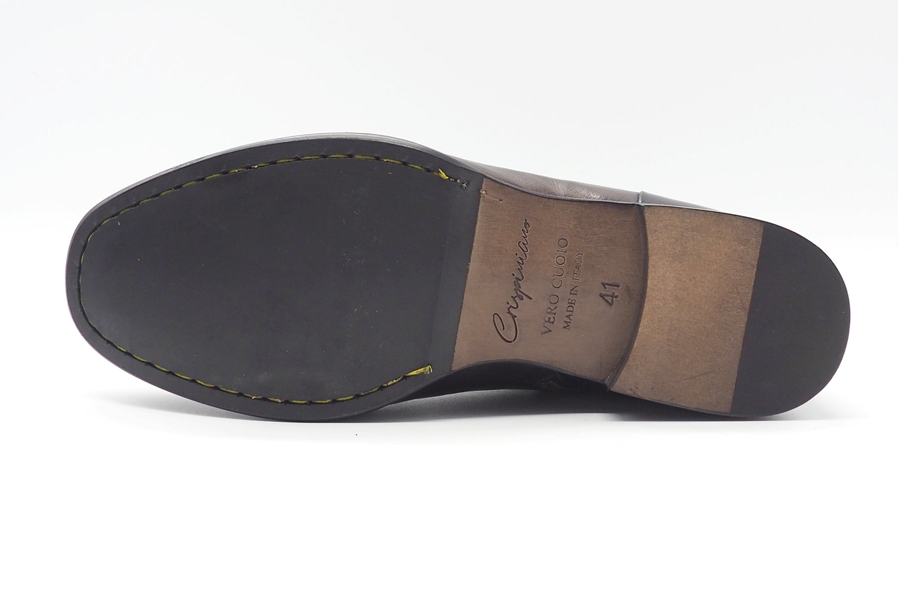 Herren Schnürstiefelette in Dunkelbraun - durchgenäht - mit Reissverschluss Herren Stiefeletten Crispiniano