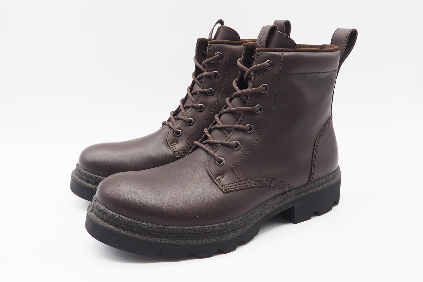 Herren Scnürboots aus Leder in Braun Herren Stiefeletten Ecco
