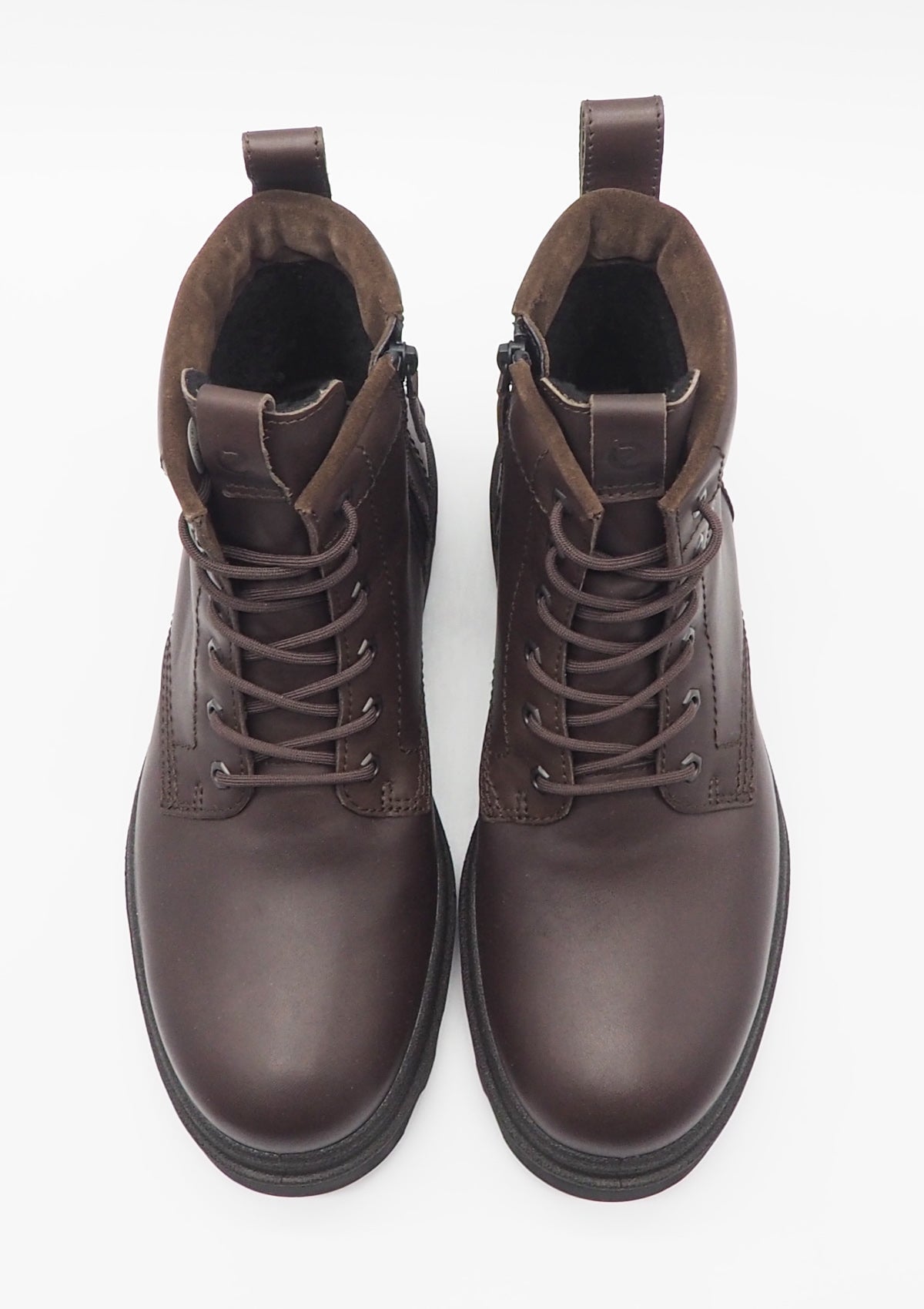 Herren Scnürboots aus Leder in Braun Herren Stiefeletten Ecco