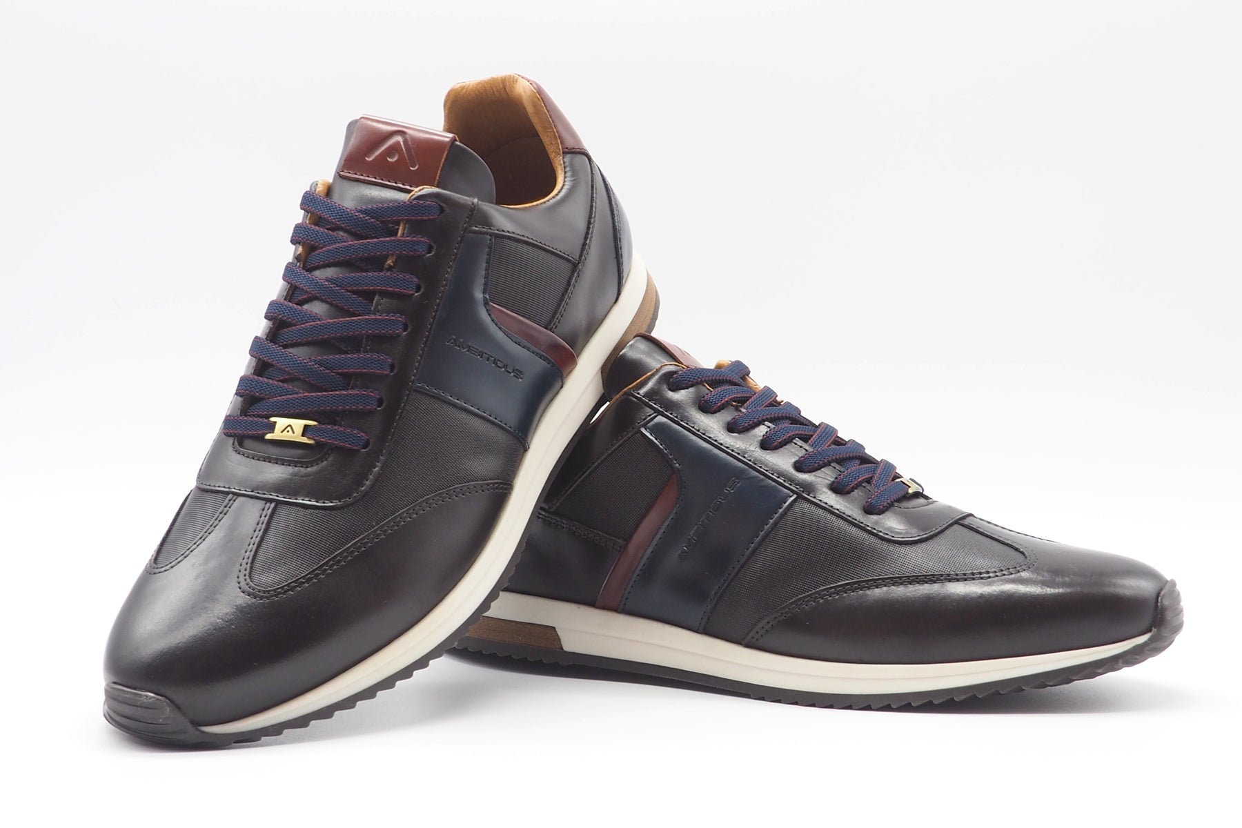 Herren Sneaker aus Leder in Dunkelbraun im Runningstyle Herren Sneaker Ambitious