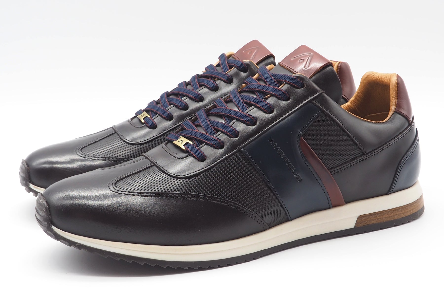 Herren Sneaker aus Leder in Dunkelbraun im Runningstyle Herren Sneaker Ambitious