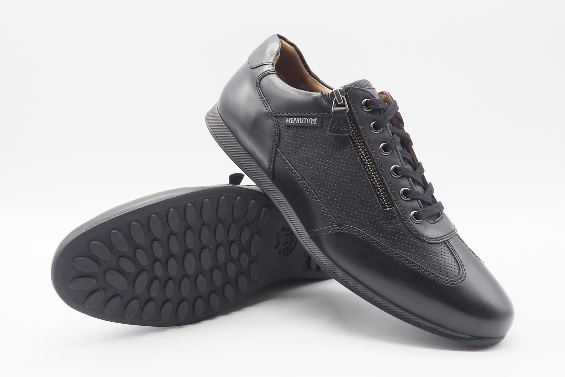 Herren Sneaker aus Leder in Schwarz - Leon Herren Sneaker Mephisto