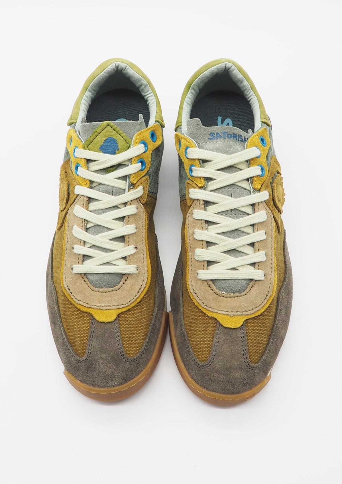 Herren Sneaker aus Leinen & Veloursleder in Olive Herren Sneaker Satorisan