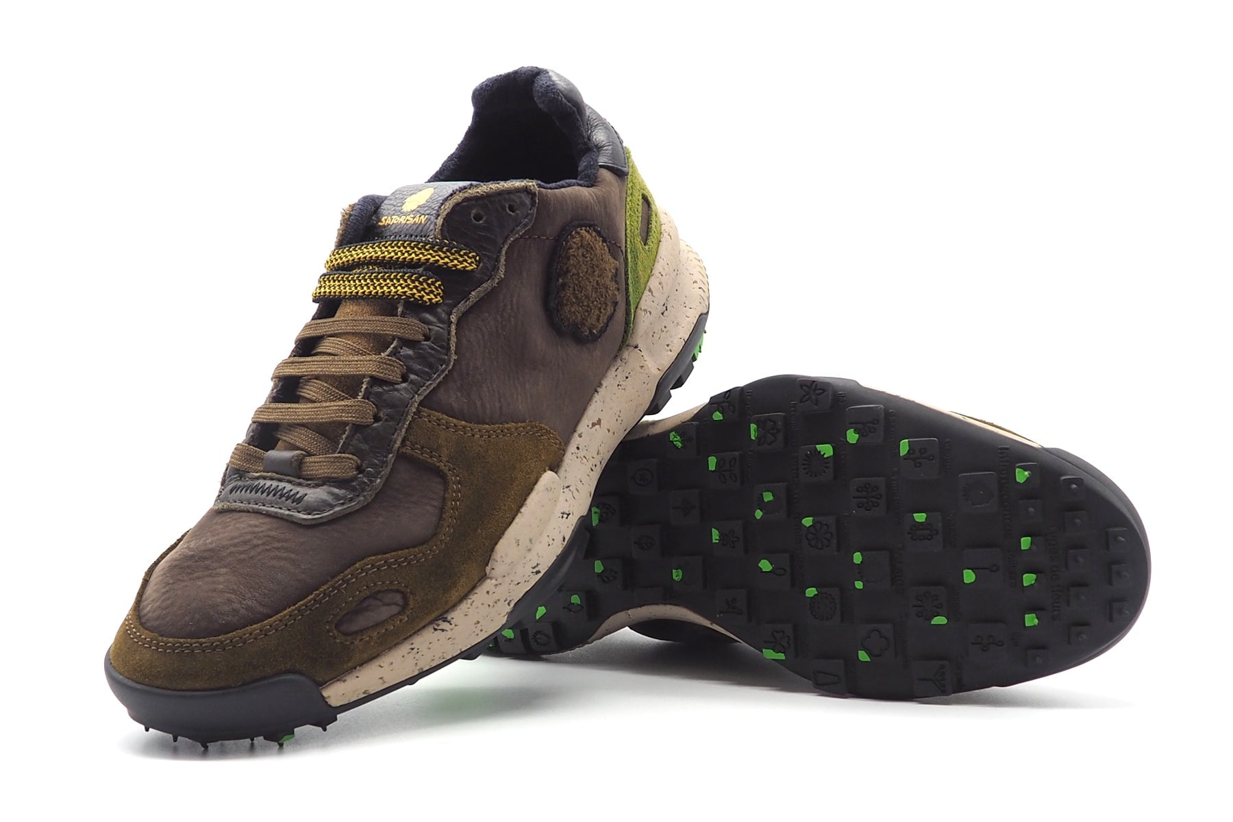 Herren Sneaker aus Nubukleder in Dunkelbraun mit Farbakzenten - Chacrona Herren Sneaker Satorisan