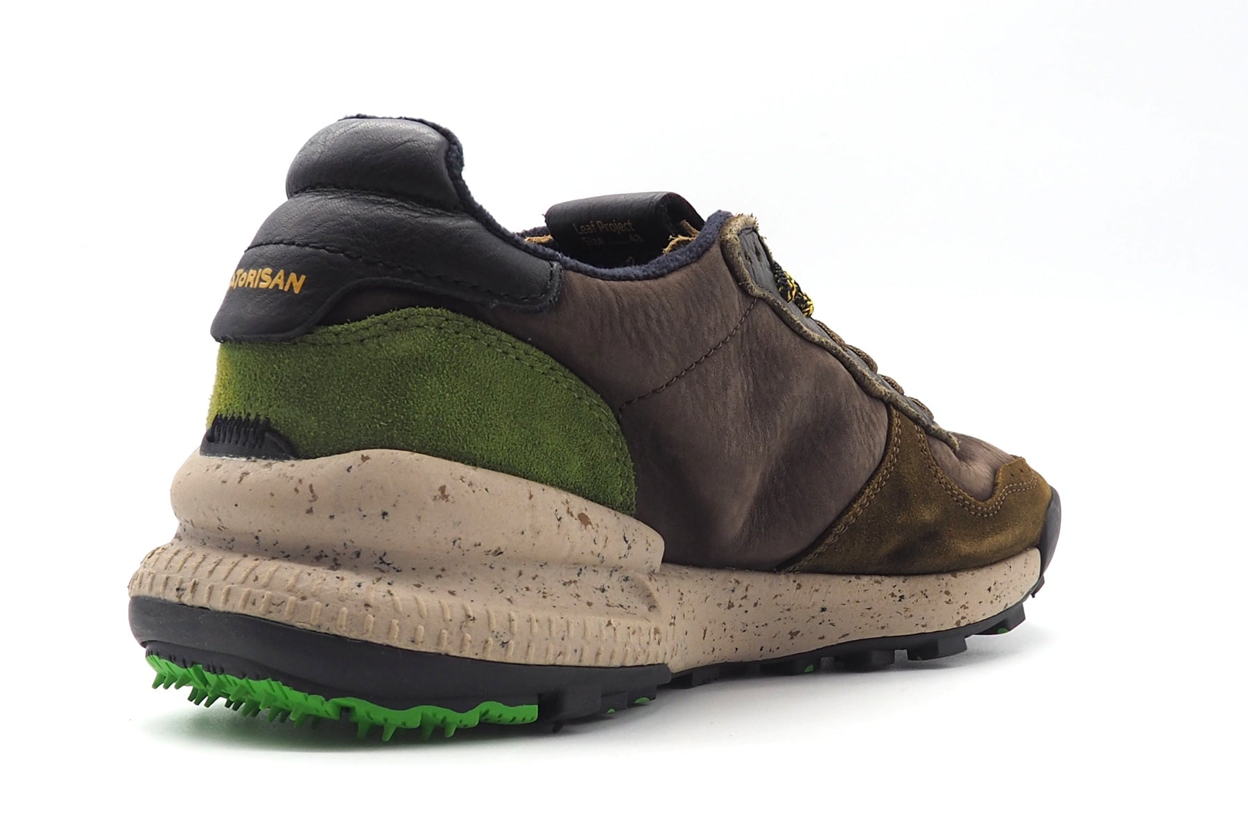 Herren Sneaker aus Nubukleder in Dunkelbraun mit Farbakzenten - Chacrona Herren Sneaker Satorisan