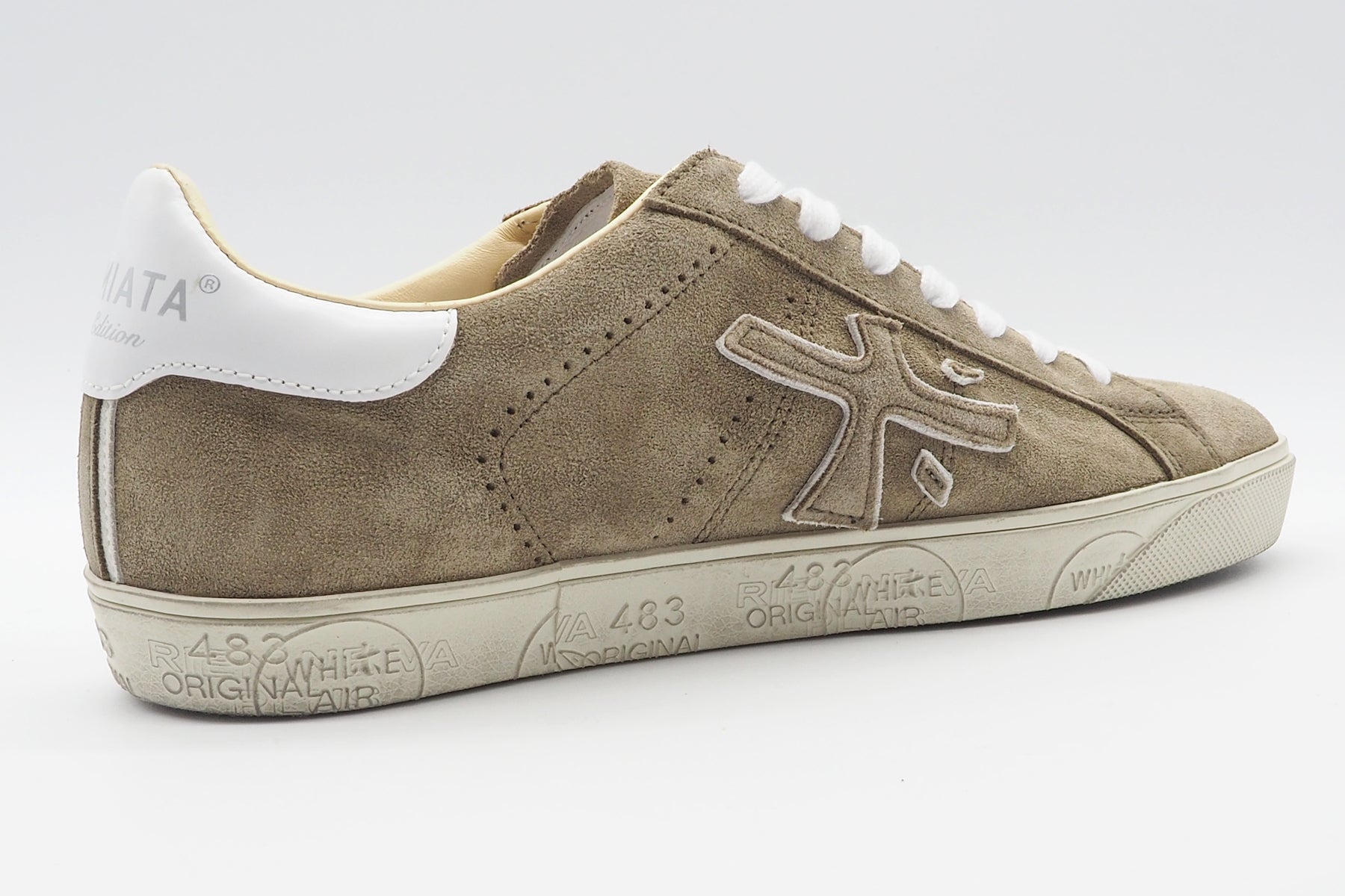 Herren Sneaker aus Veloursleder Beige im Vitagelook - Steven Herren Sneaker Premiata