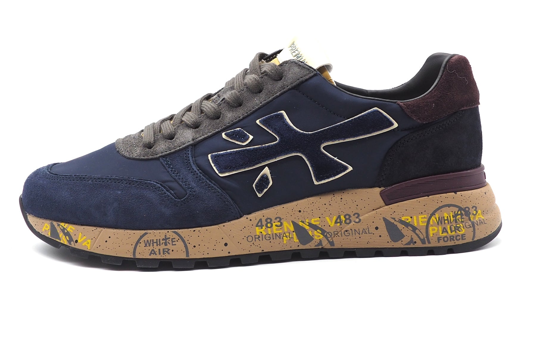 Herren Sneaker aus Veloursleder & Mesh in Blau & Farbkombi - MICK Herren Sneaker Premiata