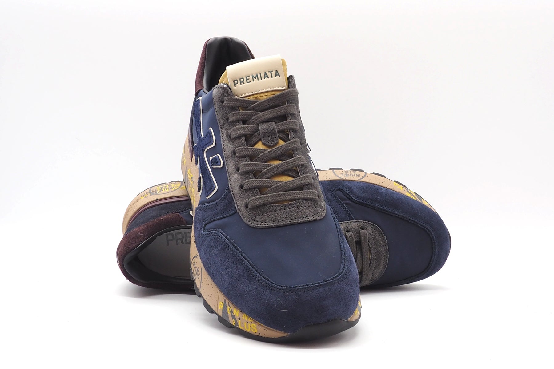 Herren Sneaker aus Veloursleder & Mesh in Blau & Farbkombi - MICK Herren Sneaker Premiata