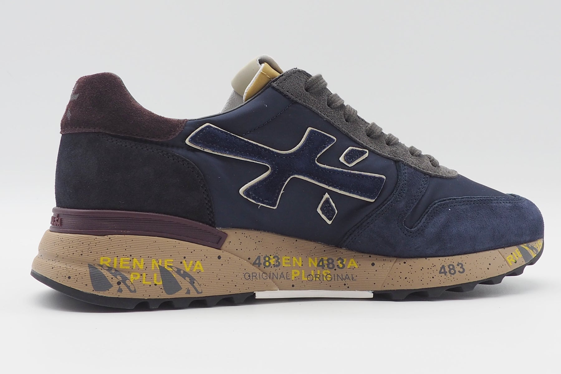 Herren Sneaker aus Veloursleder & Mesh in Blau & Farbkombi - MICK Herren Sneaker Premiata
