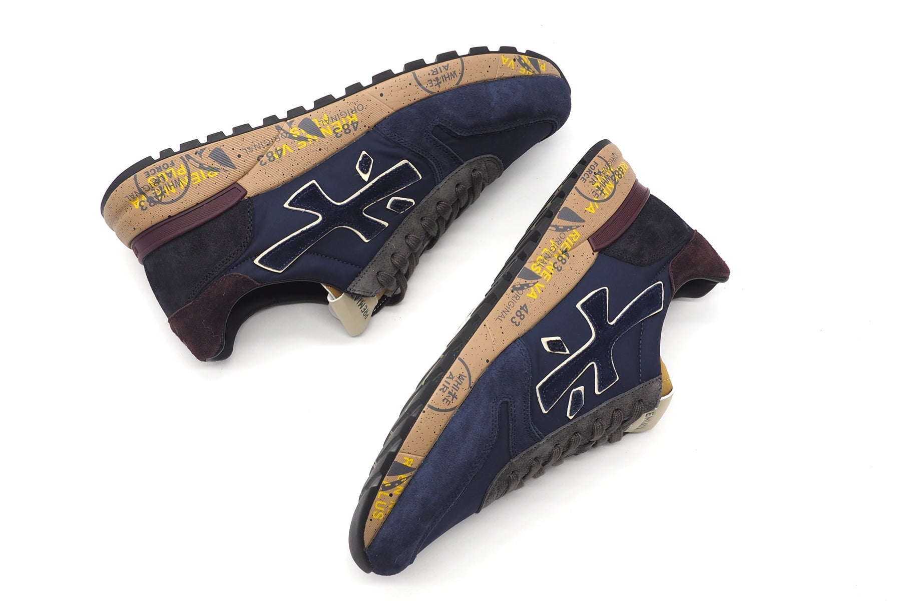 Herren Sneaker aus Veloursleder & Mesh in Blau & Farbkombi - MICK Herren Sneaker Premiata