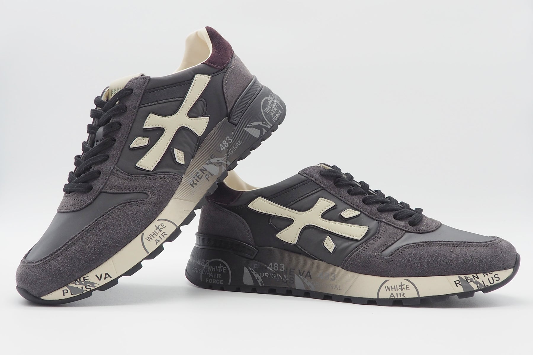 Herren Sneaker aus Veloursleder & Mesh in Grau - MICK Herren Sneaker Premiata