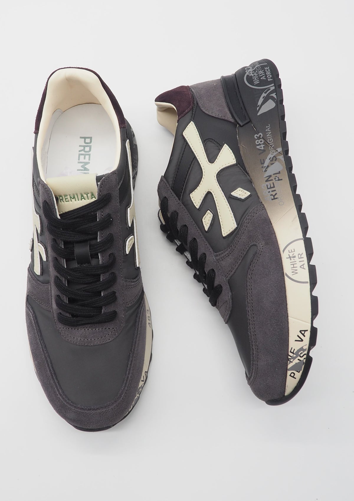 Herren Sneaker aus Veloursleder & Mesh in Grau - MICK Herren Sneaker Premiata