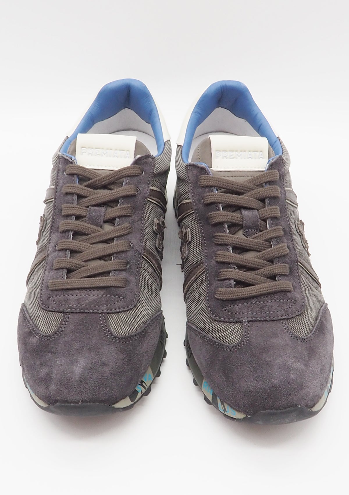 Herren Sneaker aus Veloursleder & Mesh in Grau/Braun - Lucy Herren Sneaker Premiata