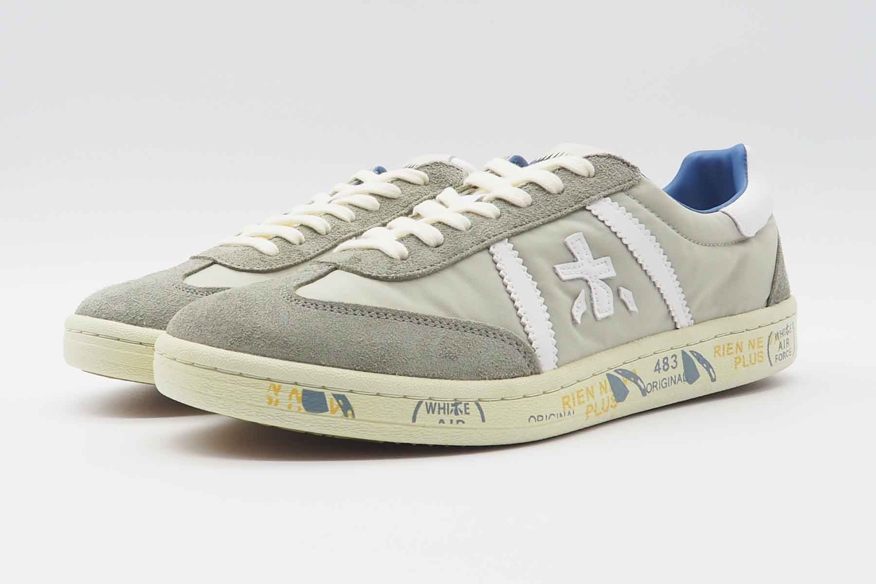 Herren Sneaker aus Veloursleder & Nylon in Grau Herren Sneaker Premiata