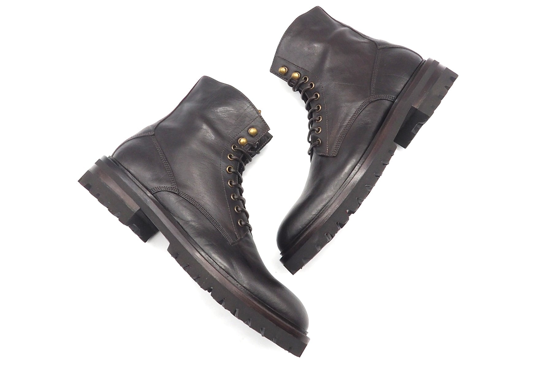 Herren Stiefeletten aus geöltem Leder in Dunkelbraun mit Reissverschluss Herren Stiefeletten Corvari