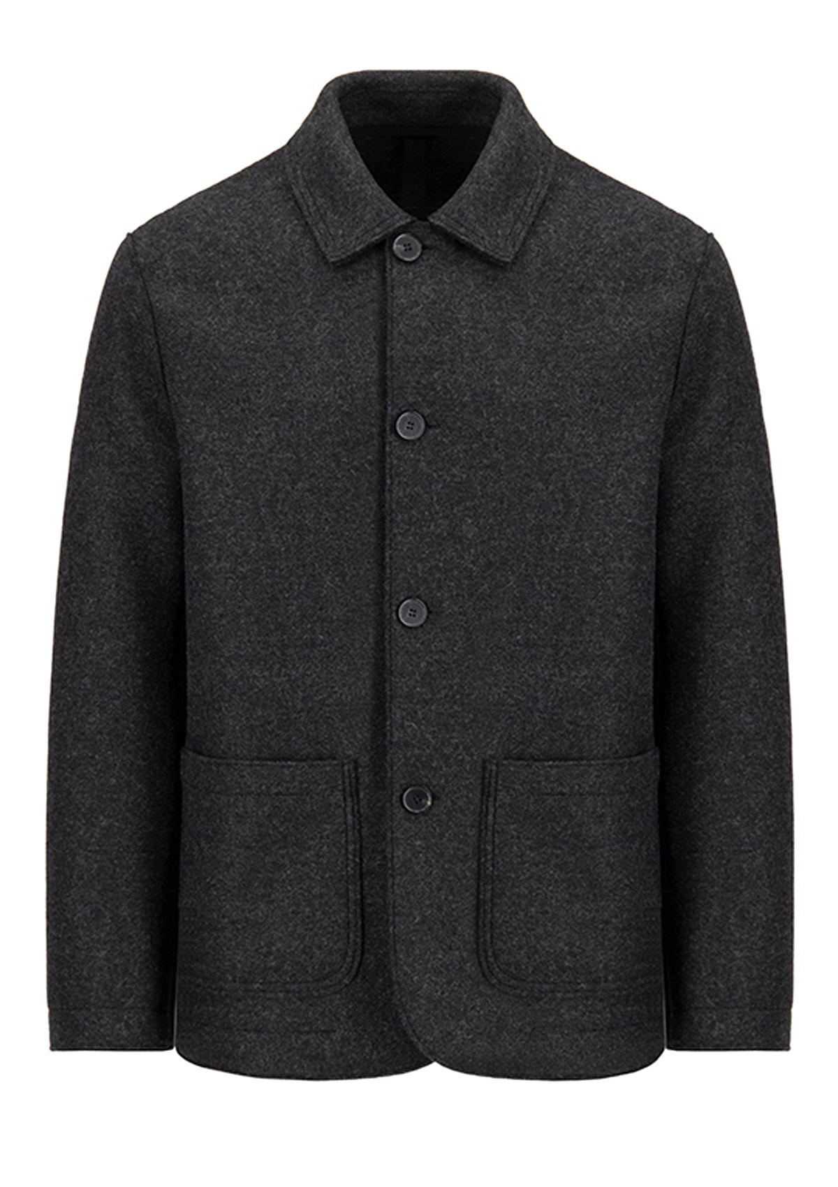 Herren Utility Jacket aus verdichteter Wolle in Anthrazit Herren Mantel Harris Wharf London