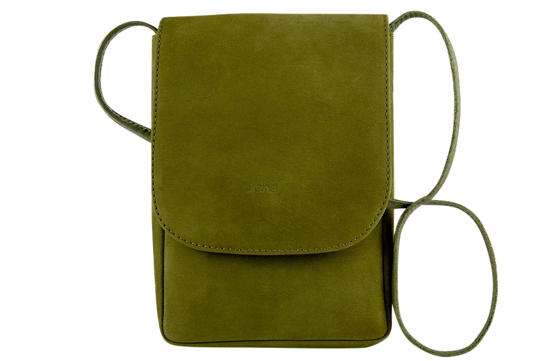 Kleine Crossbodytasche aus Leder in Grün - Adily Taschen Crossbody & Schultertaschen Arche