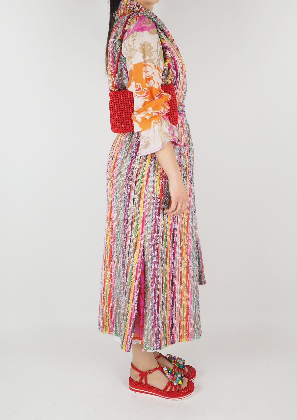 Lange Damen Weste aus Baumwolle, Viskose & andere Fasern in Multicolor Damen Weste SHIRTAPORTER