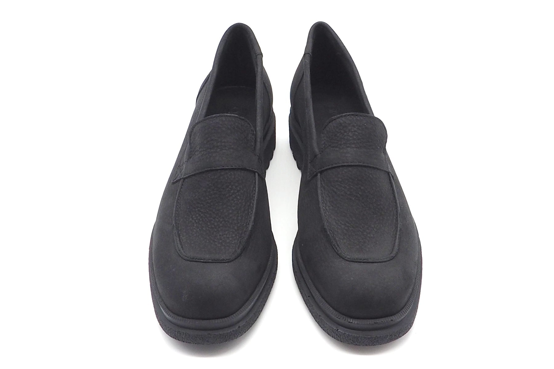 Lässiger Damen Loafer aus Nubukleder in Schwarz mit Kautschuksohle - Homock Damen Loafers & Schnürer Arche