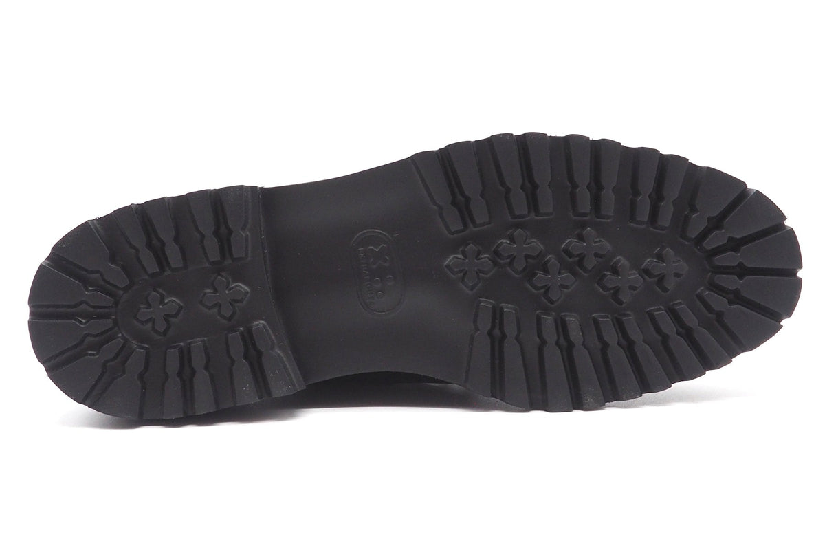 Lässiger Damen Schnürer aus Leder Schwarz mit geprägtem Karoleder & Leichtsohle Damen Loafers & Schnürer Brunate