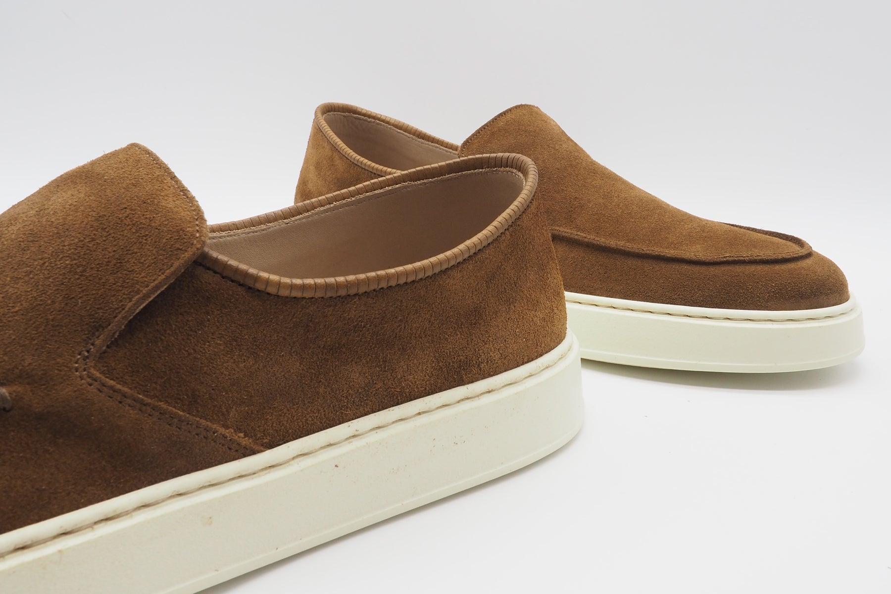 Lässiger Herren Mokassin aus Velours in Braun mit weicher Sohle Herren Slipper & Mokassins Pantanetti