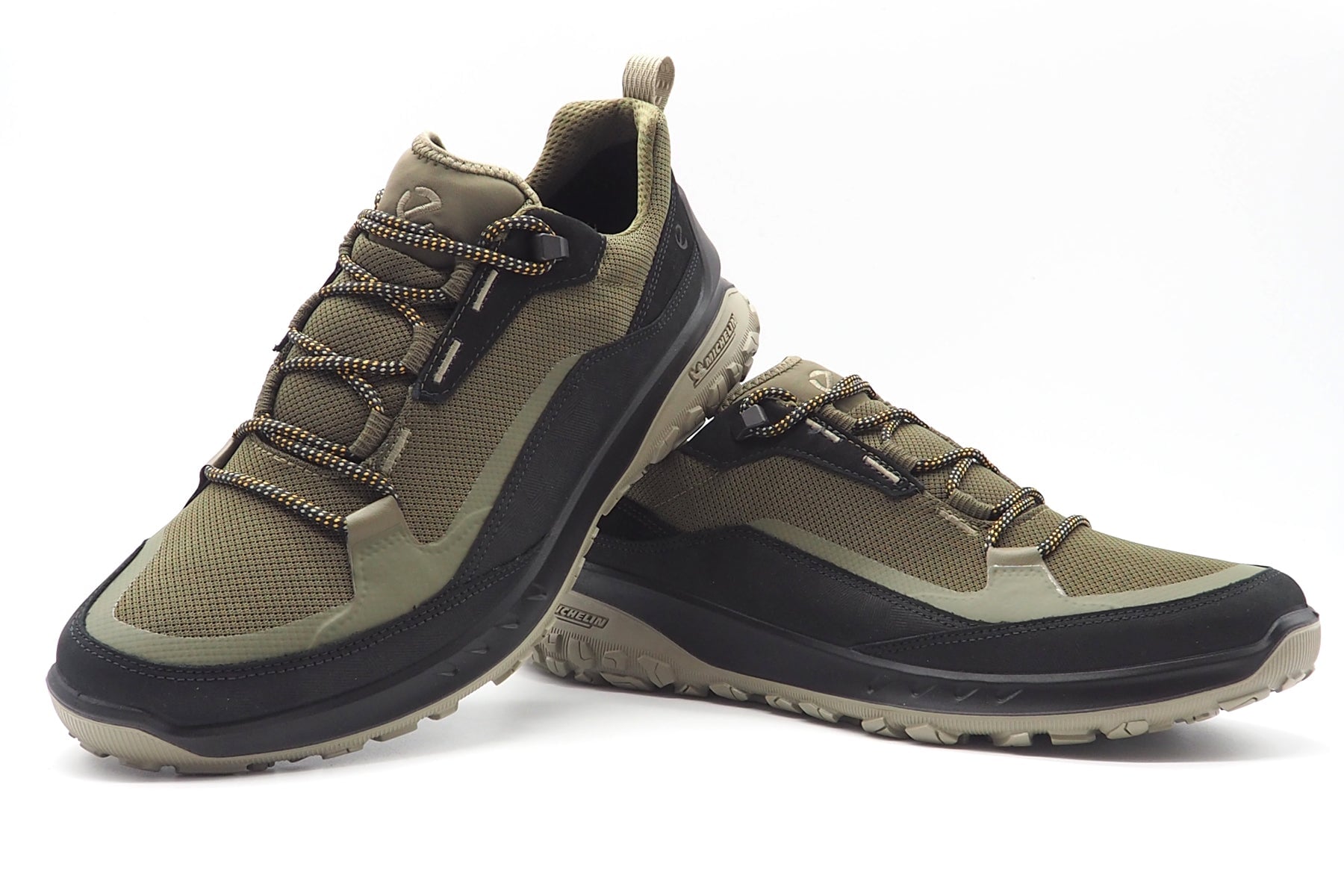 Ourdoor Herren Sneaker aus Nubukleder & Mesh in Oliv mit Michelin-Gummisohle Herren Sneaker Ecco