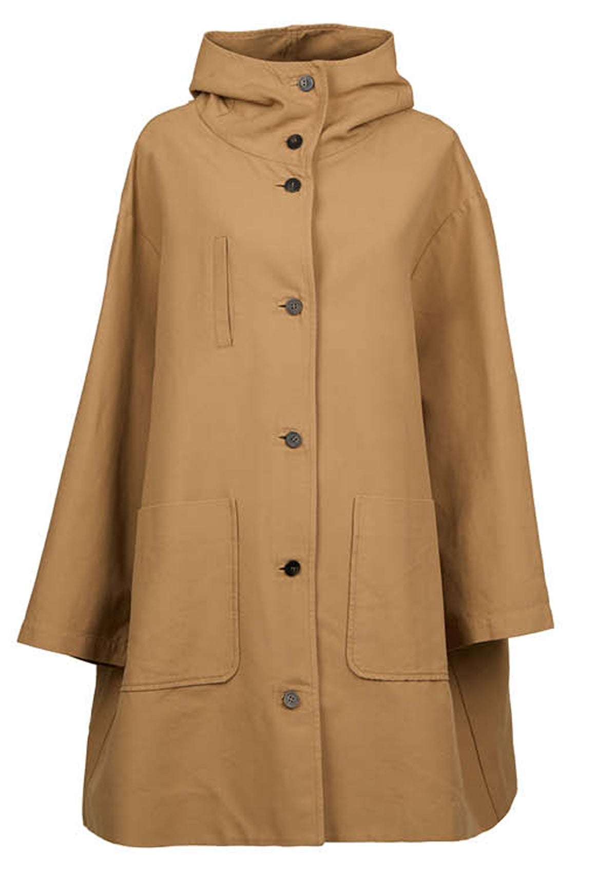 Oversized Damenmantel aus Baumwolle in Braun Damen Ready to wear Fashion Hannes Roether