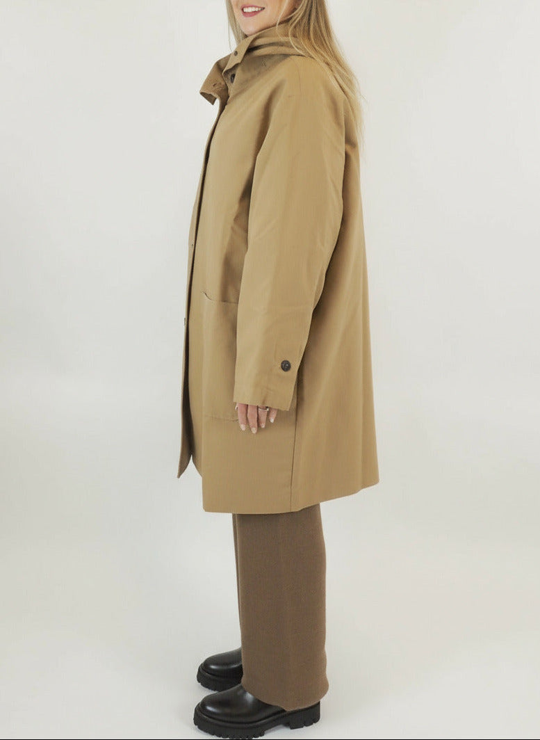 Oversized Damenmantel aus Baumwolle in Braun Damen Ready to wear Fashion Hannes Roether