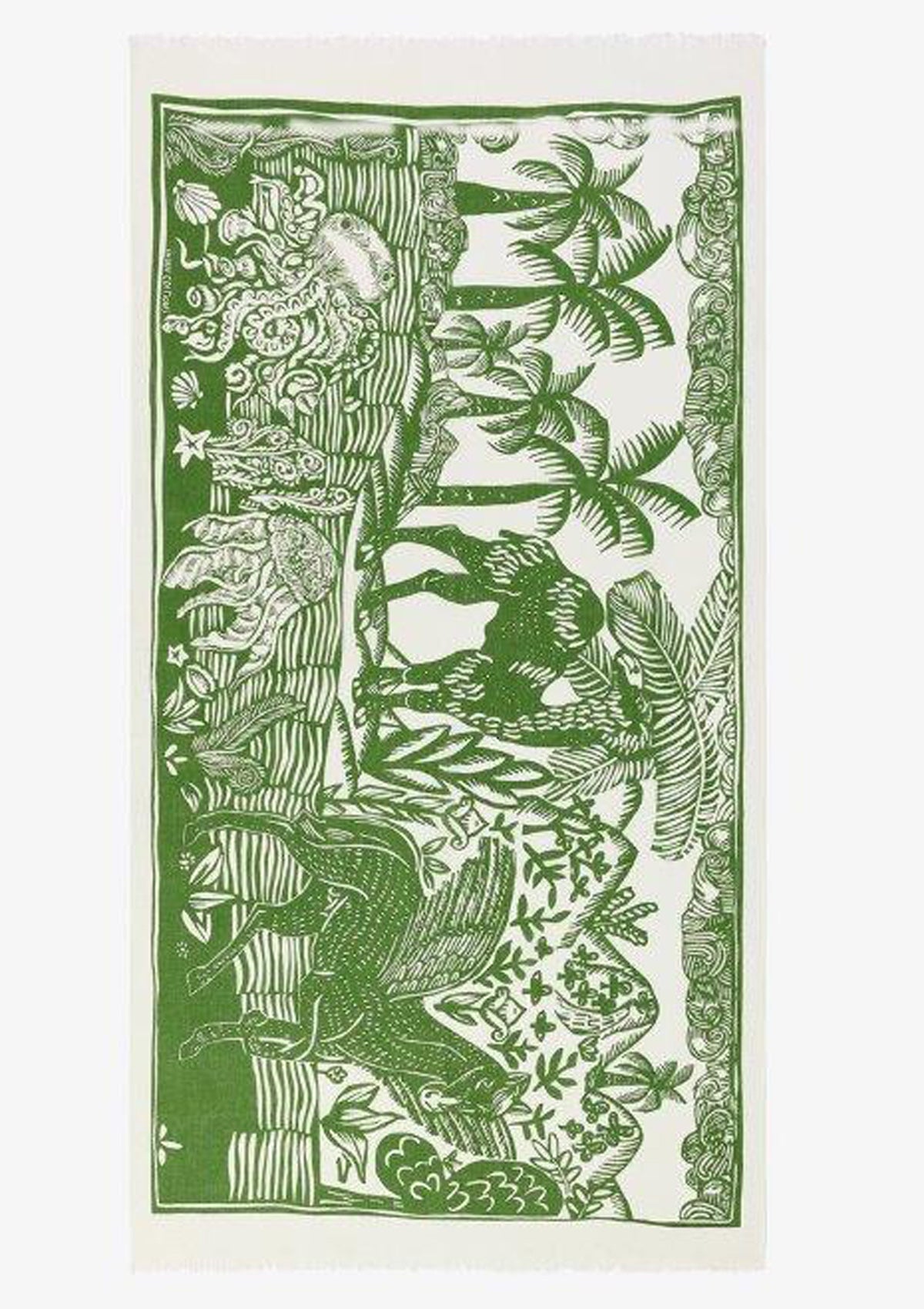 Schal aus Leinen & Baumwolle in Grün - Dufy Accessoires Tücher & Schals Inoui E.