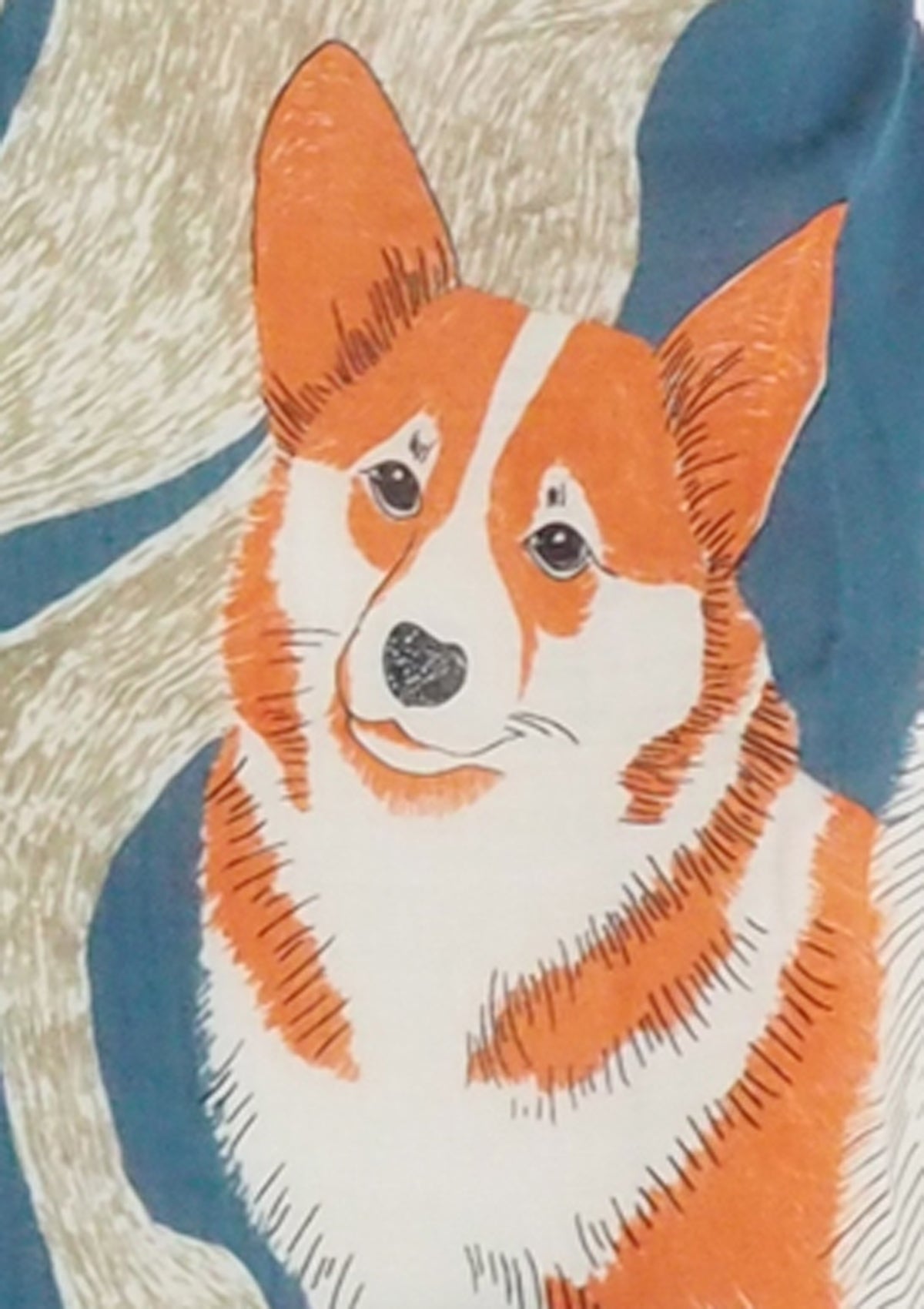 Schal aus Wolle mit Hundemotiv in Dunkelblau - Toutou Damen Accessoires Tücher & Schals Inoui E.