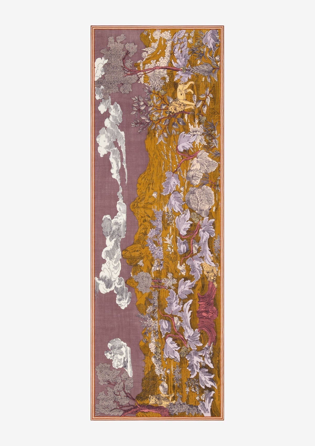 Schal aus Wolle mit Landschaftmotiv in Lila - Histoire Damen Accessoires Tücher & Schals Inoui E.