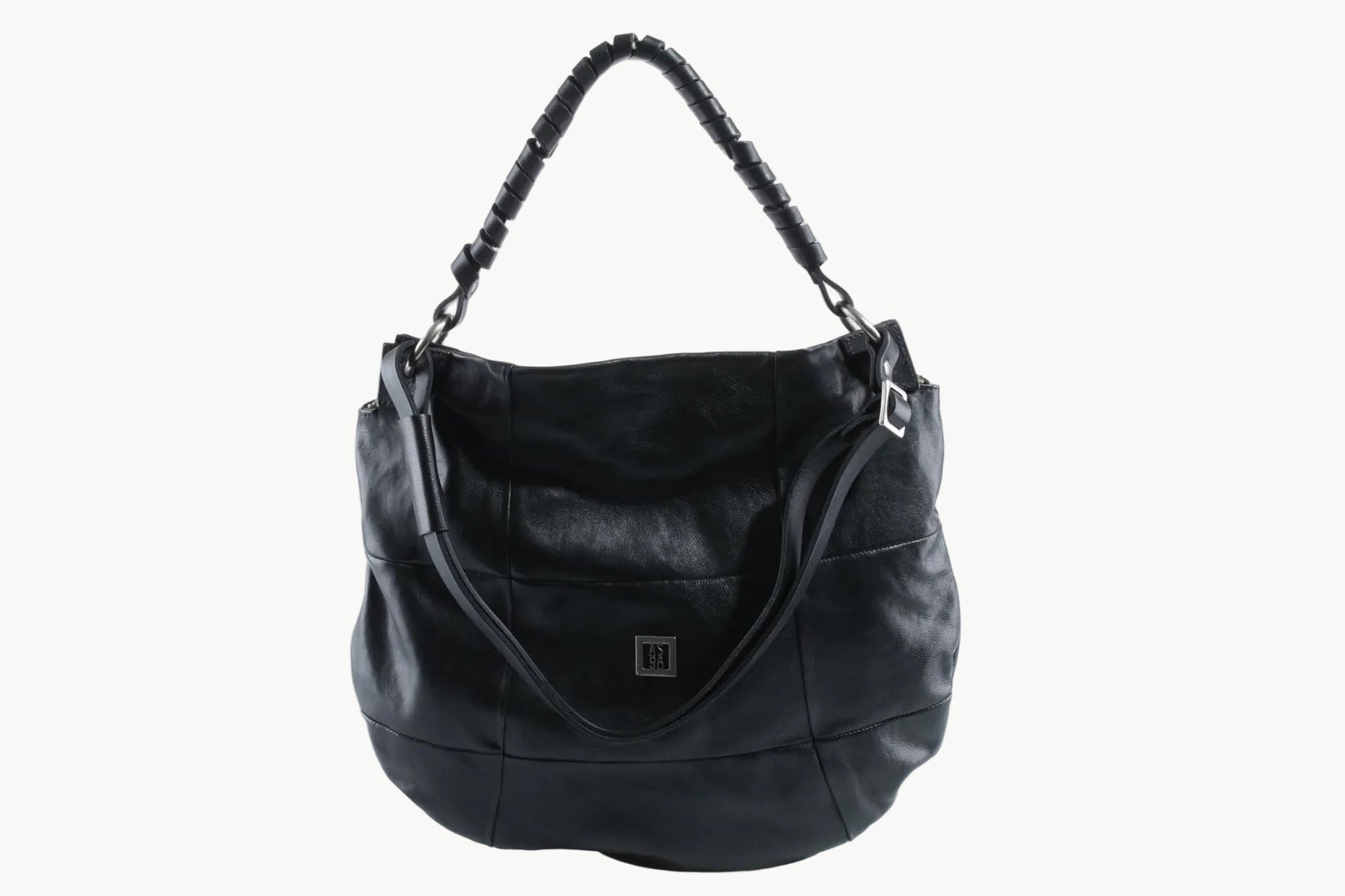 Schultertasche & Crossbody aus perforiertem Leder in Schwarz Taschen Crossbody & Schultertasche A.S. 98
