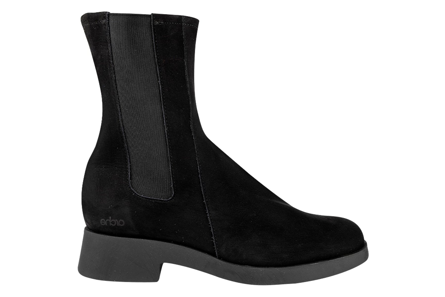 Softe Damen Stiefelette aus Nubukleder in Schwarz & Naturkautschuksohle - Taiway Damen Stiefeletten Arche