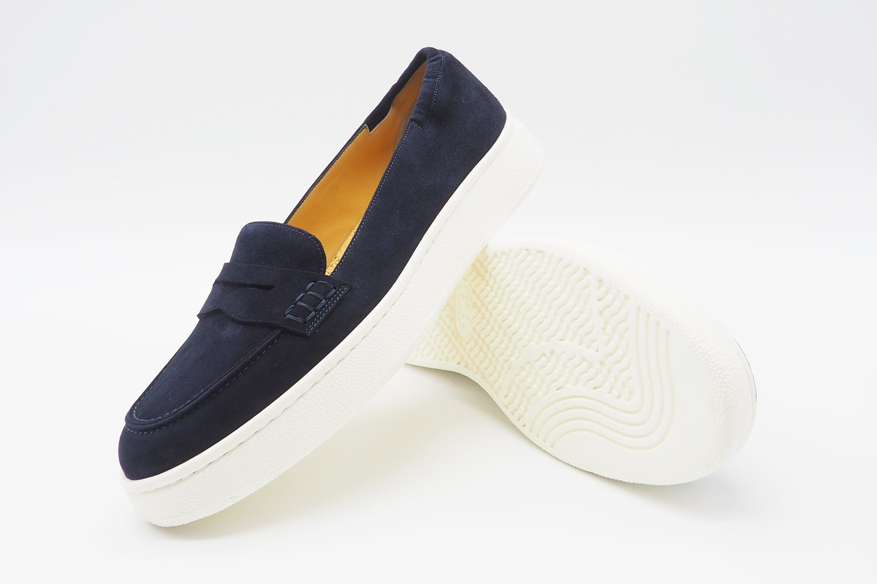 Softer Damen Loafer aus Veloursleder in Blau - Absatz 3cm Damen Loafers & Schnürer Truman´s