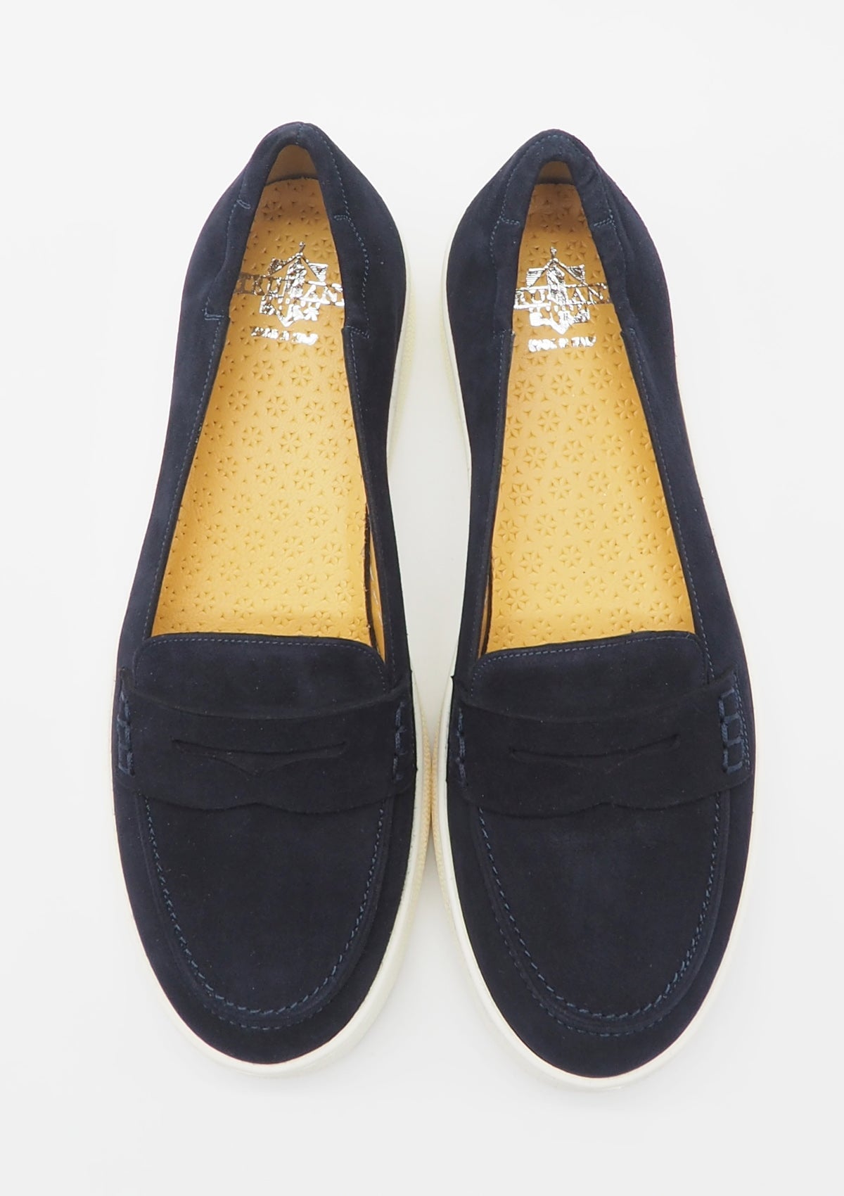 Softer Damen Loafer aus Veloursleder in Blau - Absatz 3cm Damen Loafers & Schnürer Truman´s