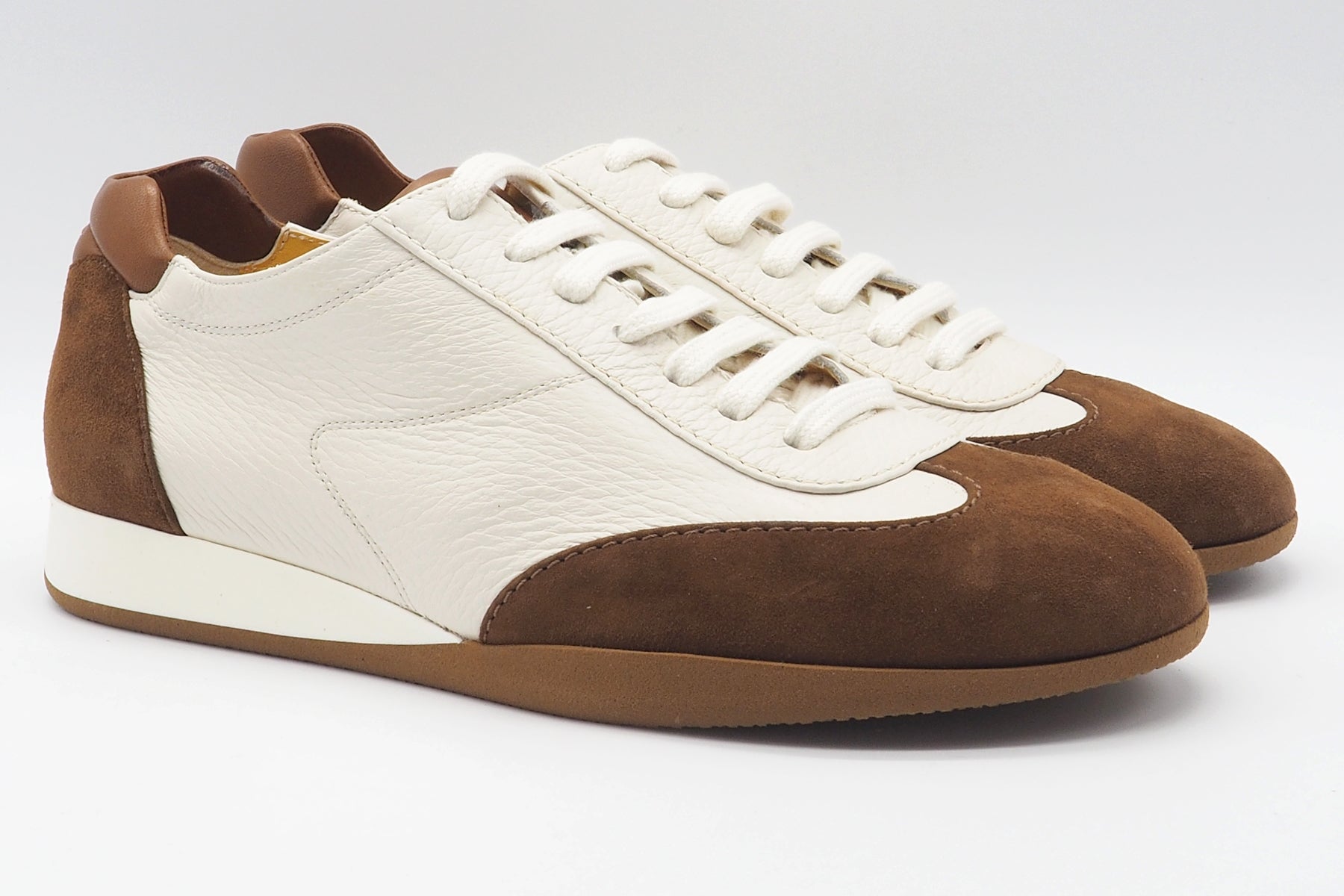 Softer Damen Sneaker aus Velours & Hirschleder in Creme & Braun Damen Sneaker Truman´s