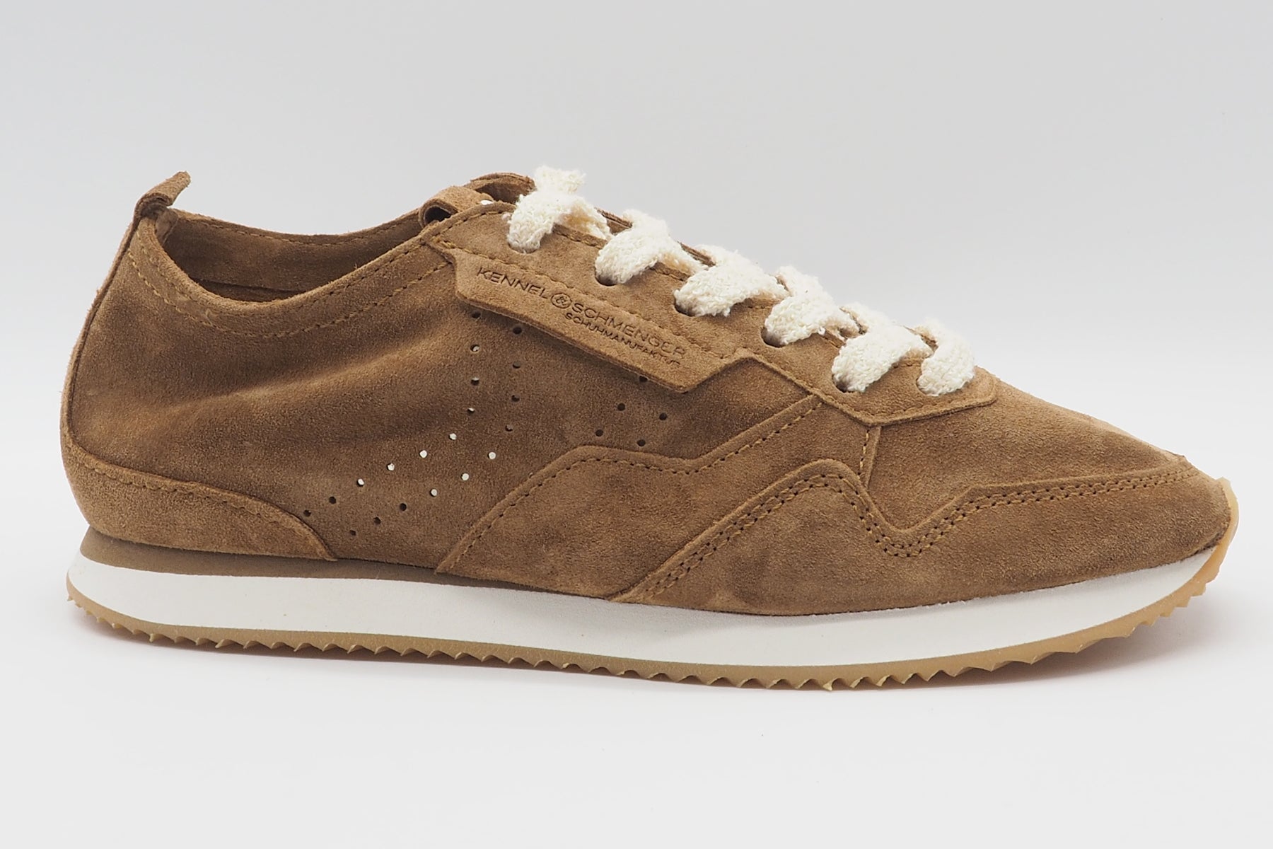 Softer Damen Sneaker aus Veloursleder in Braun mit weicher Sohle Damen Sneaker Kennel & Schmenger