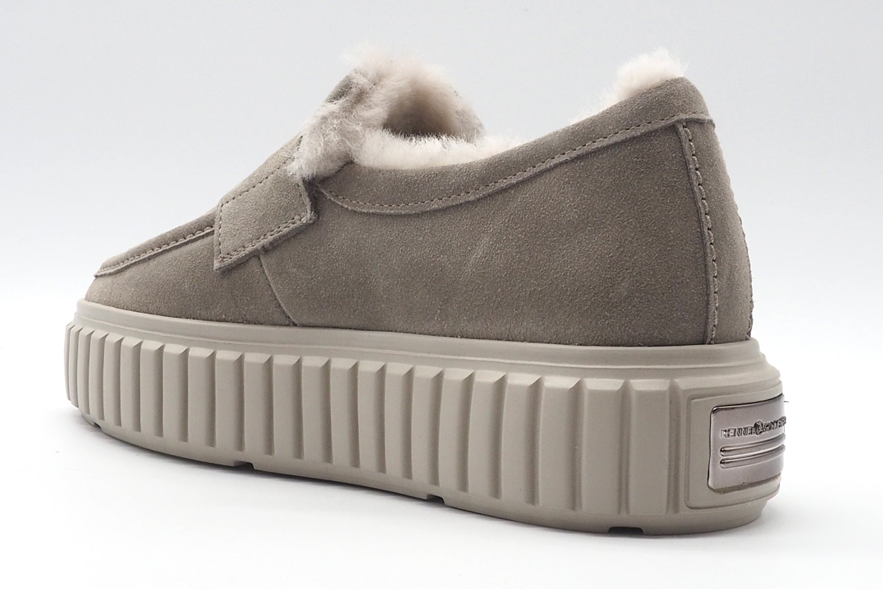 Sportiver Damen Loafer aus Veloursleder in Sand mit Lammfellfütterung - Zap Damen Loafers & Schnürer Kennel & Schmenger