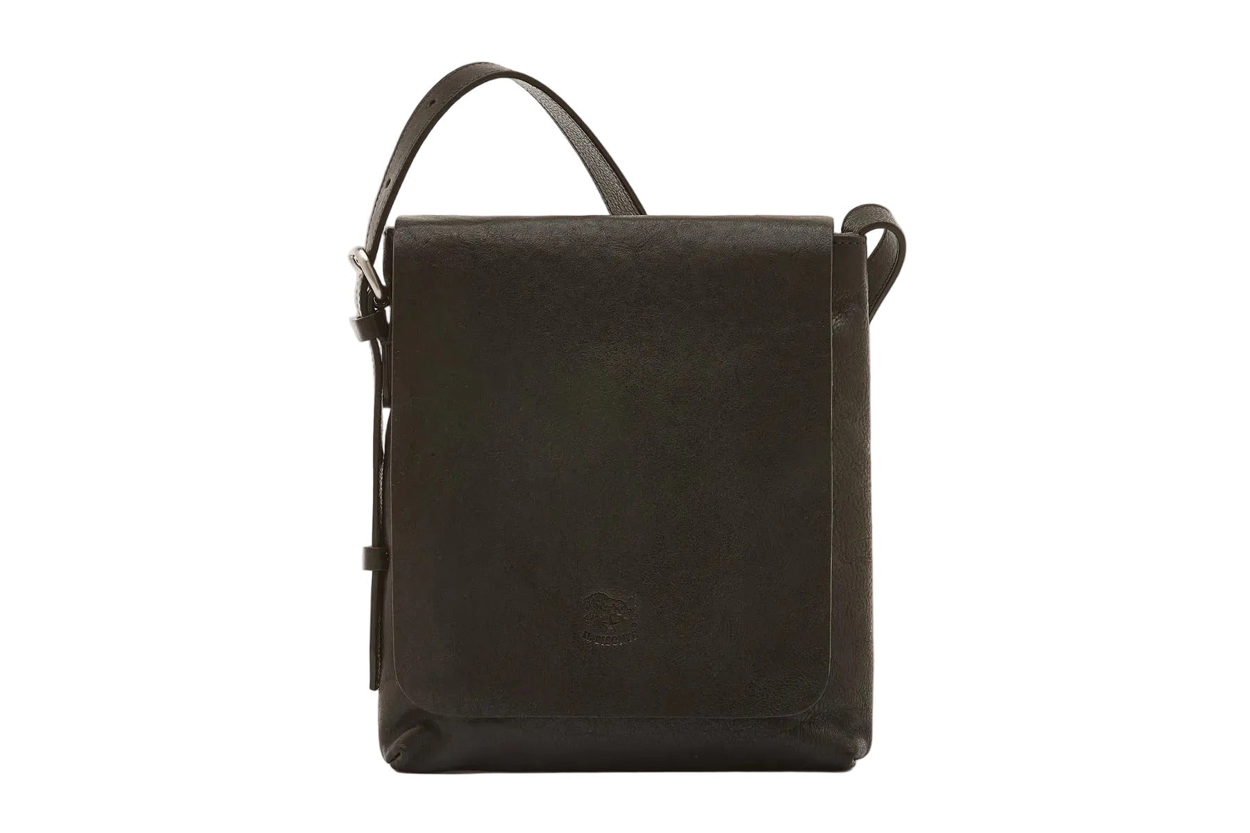 Sportliche Crossbodytasche mit verstellbaren Riemen aus schwarzem Naturleder - Brolio Taschen Crossbody & Schultertasche Il Bisonte