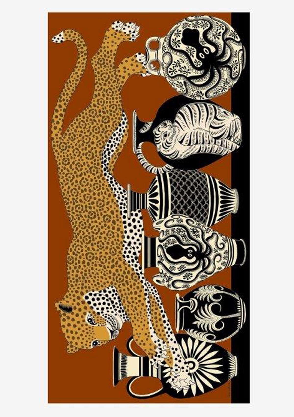 Strandtuch aus Baumwolle in Terrakotta - Mykonos Accessoires Tücher & Schals Inoui E.