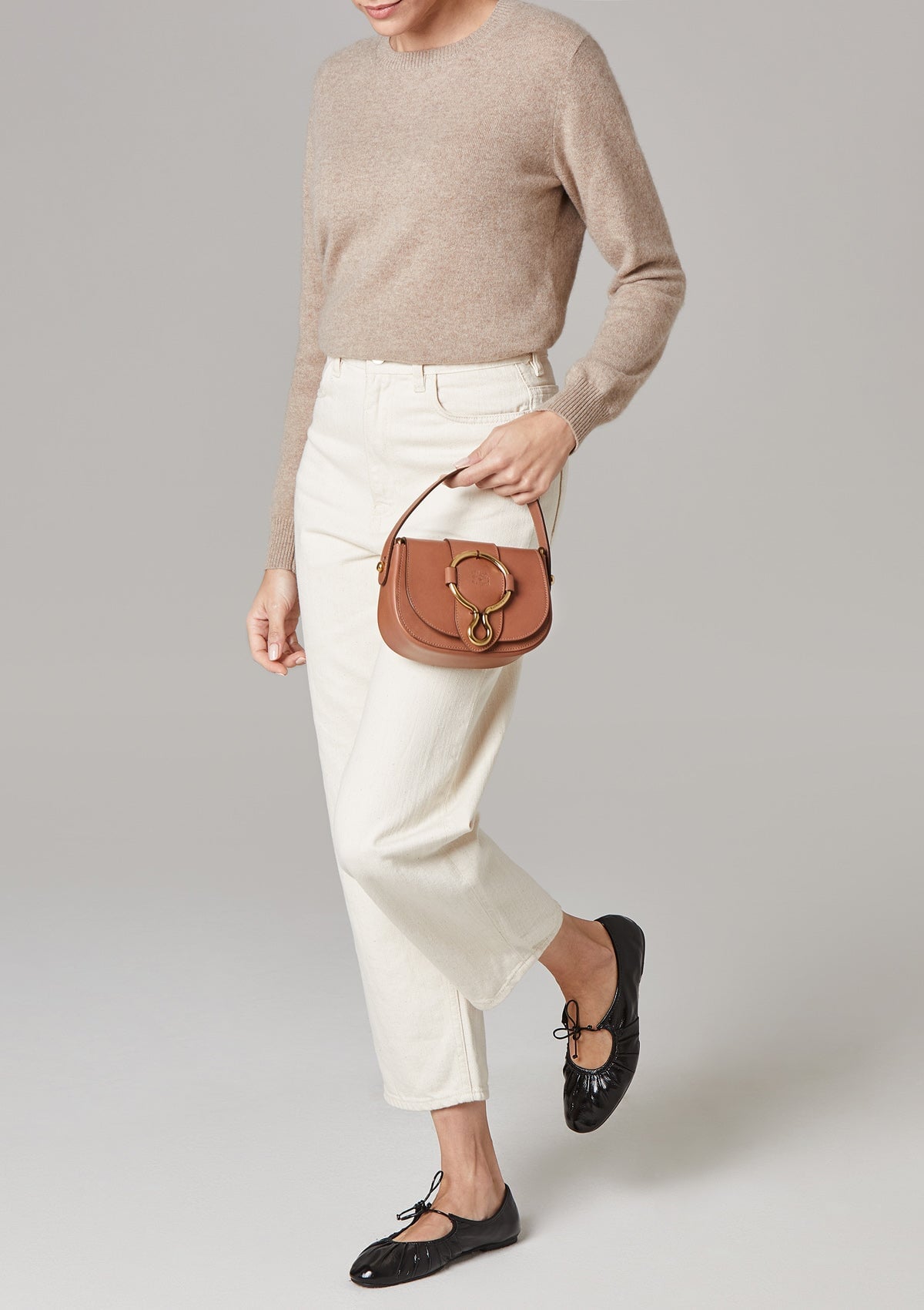 Stylische Crossbody-Bag aus Leder in Caramel - Loop Taschen Crossbody & Schultertaschen Il Bisonte