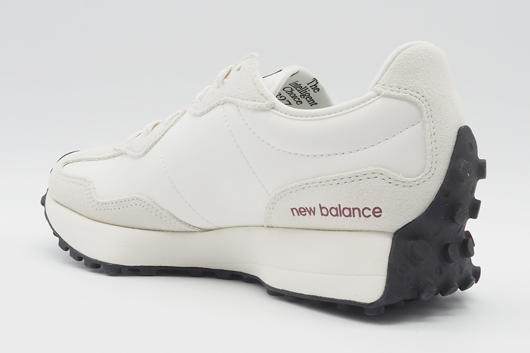 Stylischer Damen Sneaker 327 aus Leder in Weiß & Bordeaux Damen Sneaker New Balance