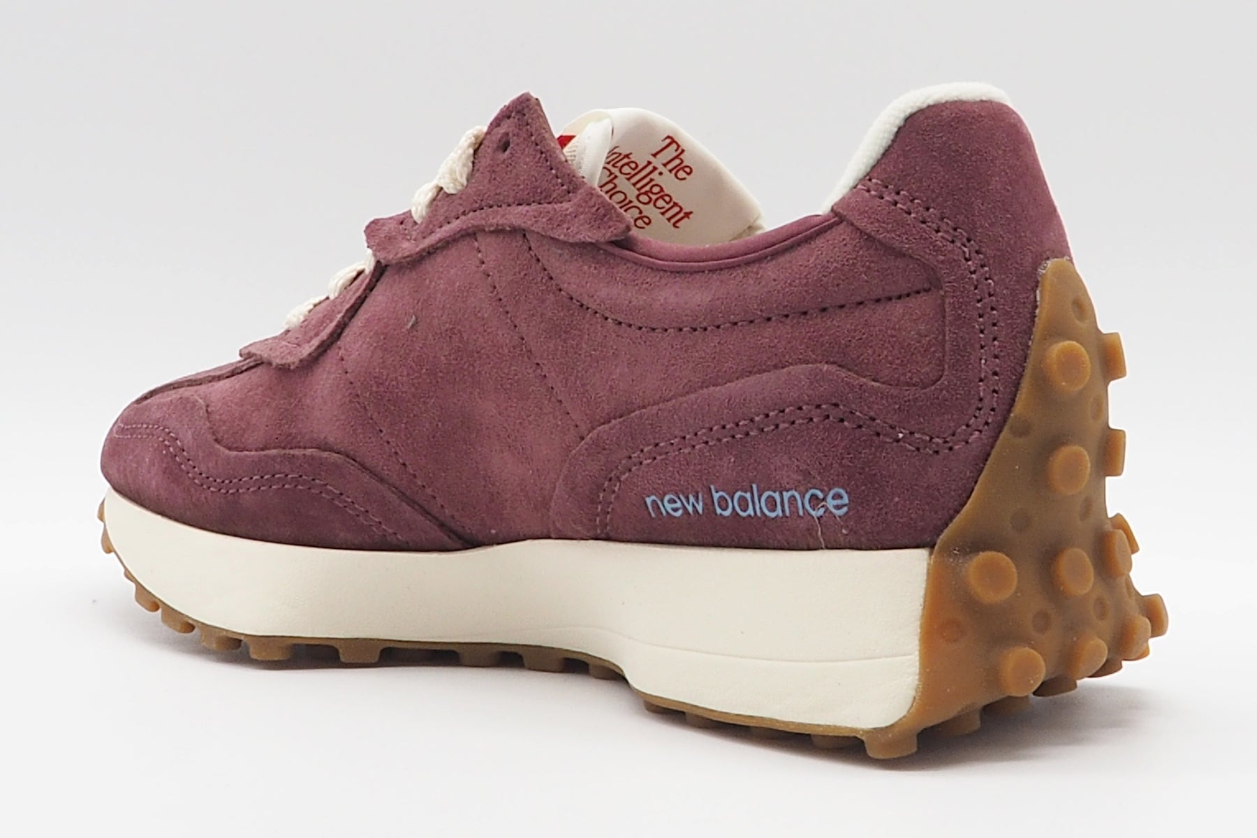 Stylischer Damen Sneaker 327 Nubukleder in Bordeaux Damen Sneaker New Balance