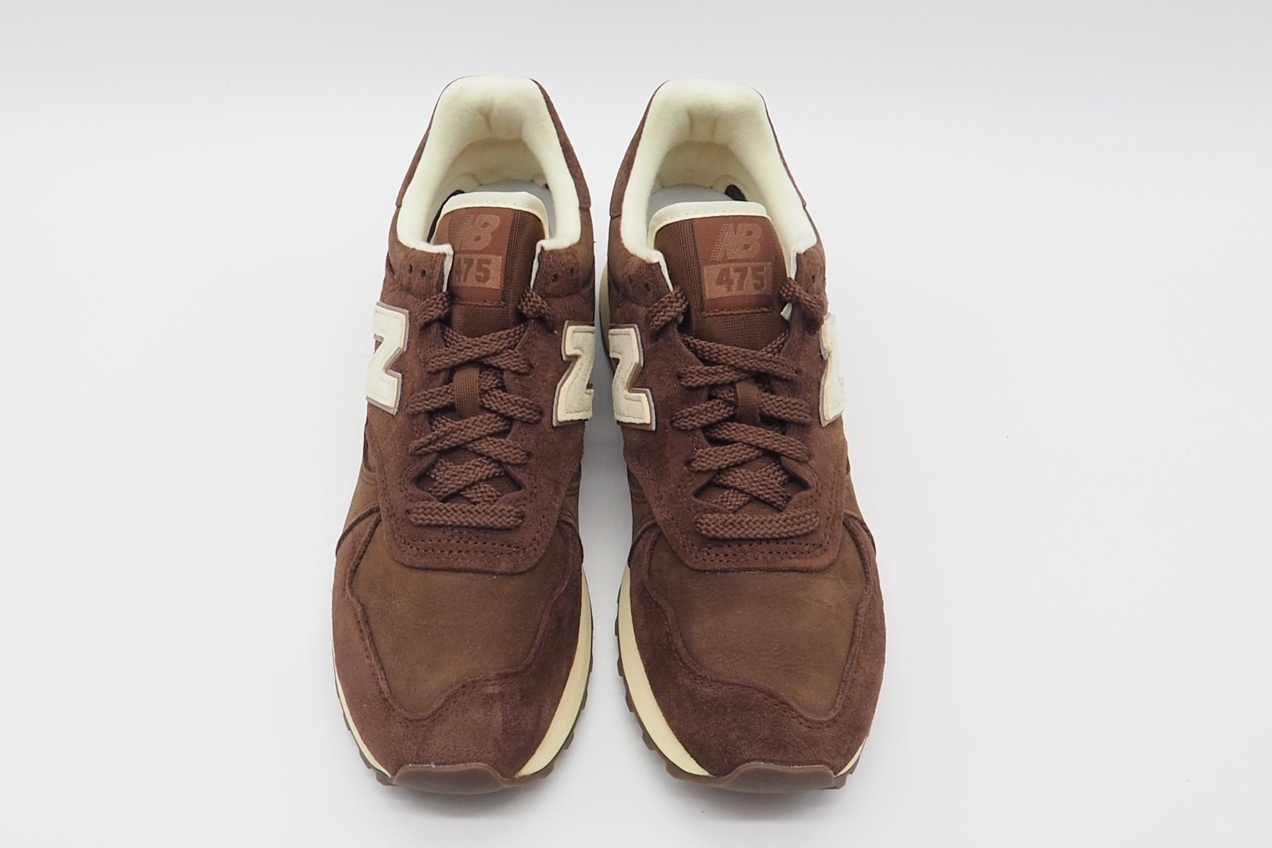 Stylischer Herren Sneaker 475 aus Nubukleder in Rotbraun Herren Sneaker New Balance